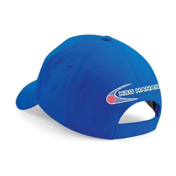 HSG Hanau Basecap in Royal, Rückseite mit HSG-Hanau-Logo