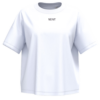 Damen Oversized Shirt WM-Shirt 2027 in Weiß, Vorderseite mit NOMT-Schriftzug