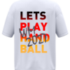 Oversized Shirt WM-Shirt 2027 in Weiß, Rückseite mit Aufdruck Lets Play Handball WM 2027